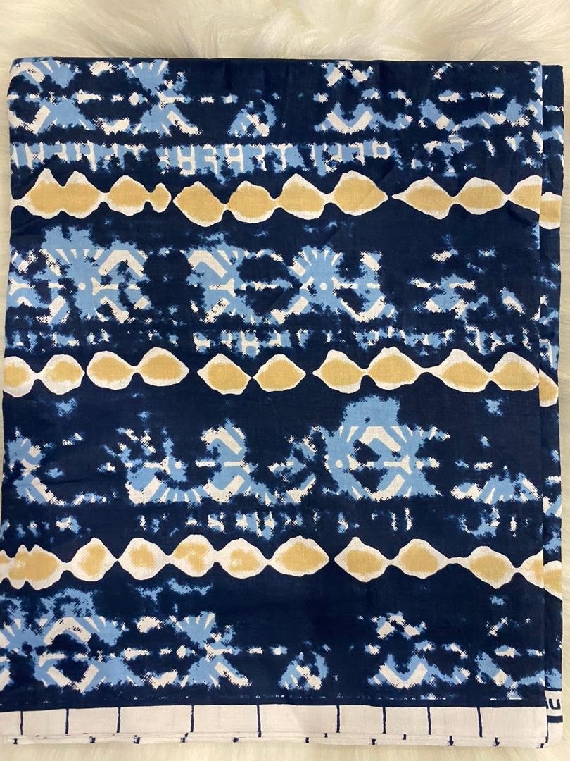 COTON 100% IMPRIME INDIGO