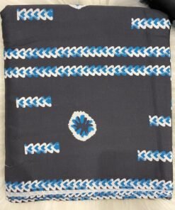 COTON SOIE IMPRIME INDIGO