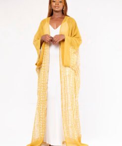 Ens. KIMONO CIARA JAUNE MOUTARDE